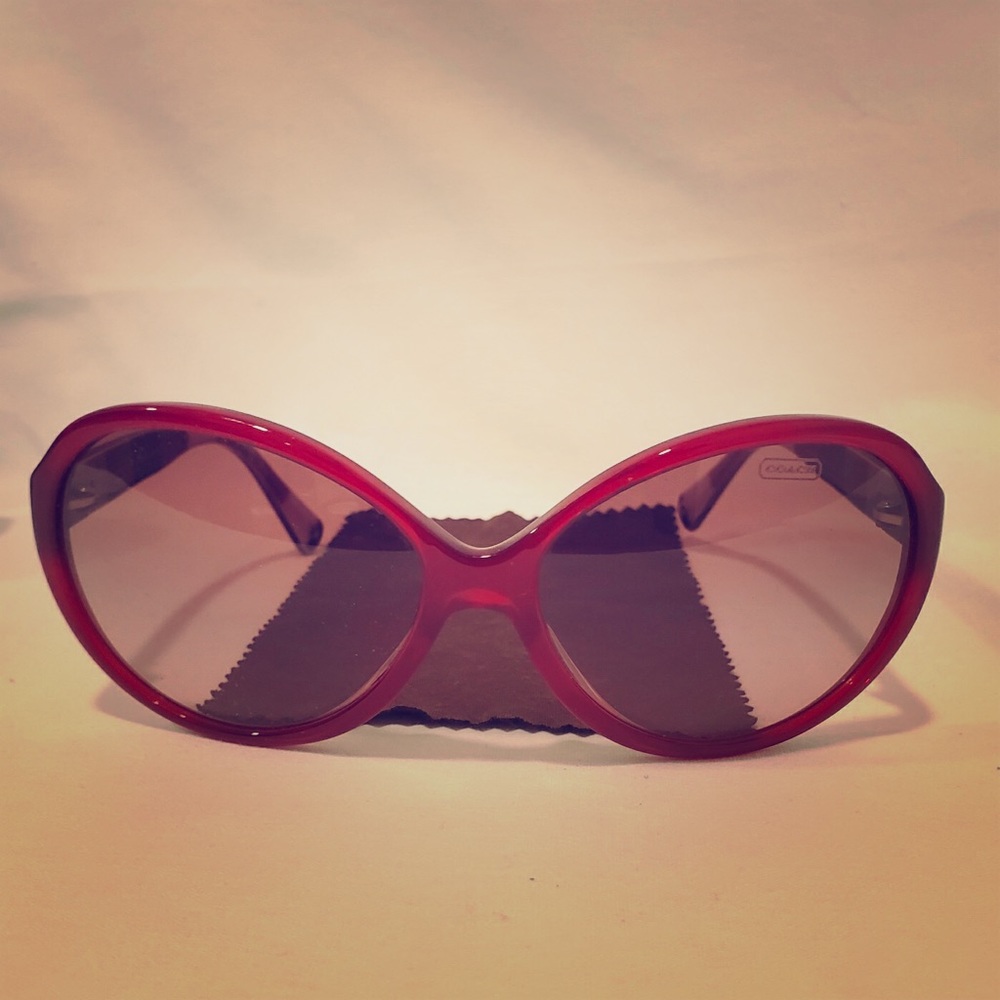 Authentic Coach Burgundy Sunglasses